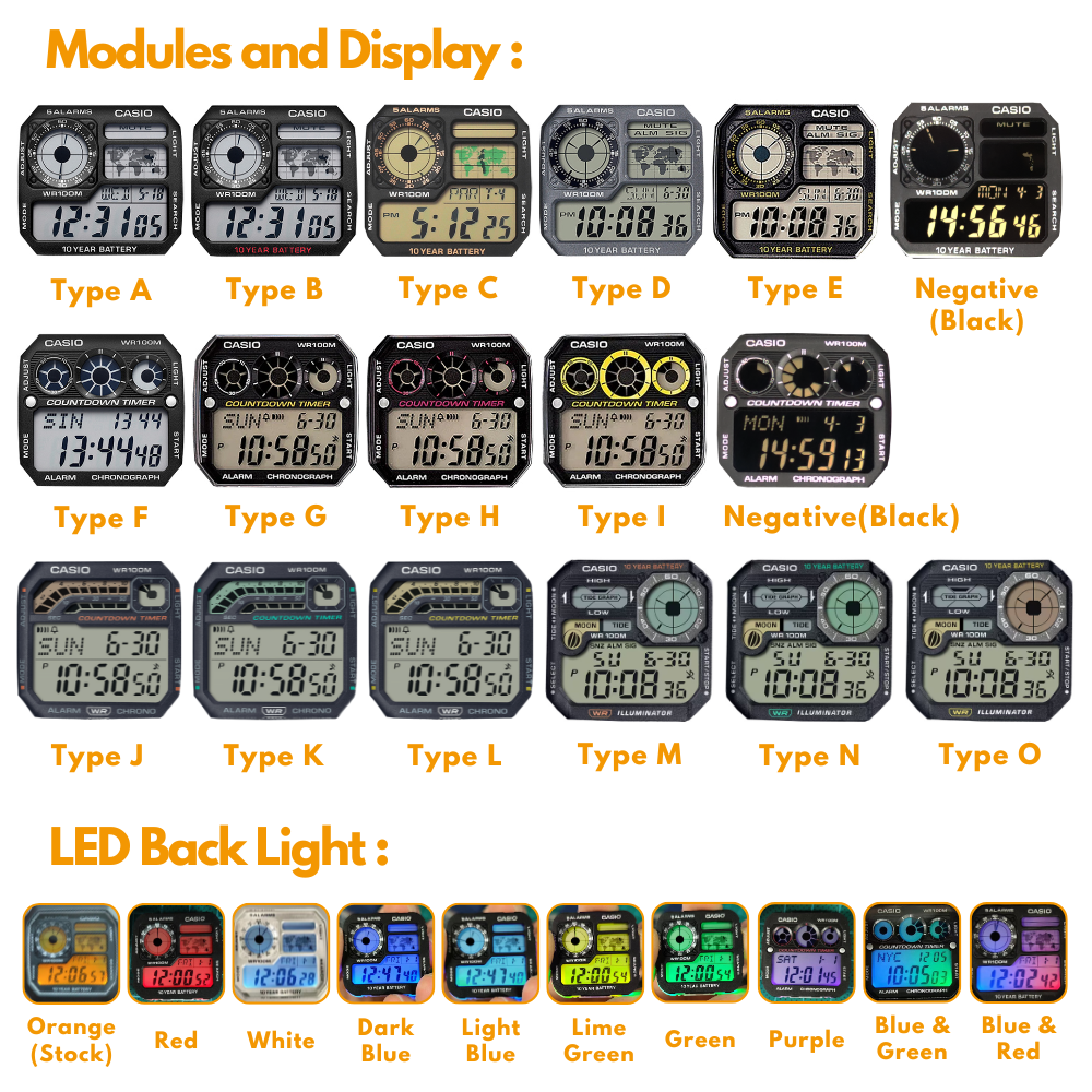 Casio Royale Stock and Modded Modules